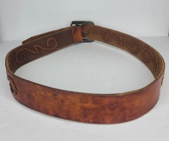 Levi's Vintage  Genuine Leather Hand Tooled Distressed Belt