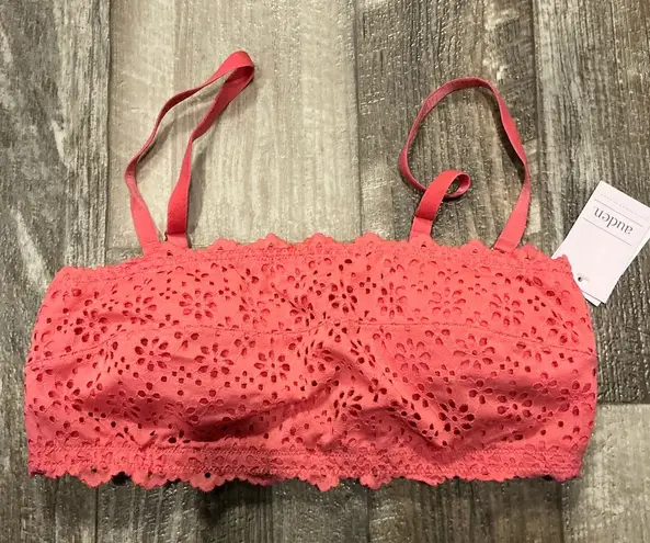 Auden Pink Lace Bandeau Size Medium
