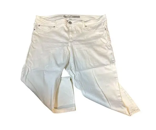 Jordache Women's Skinny Crop White Pants Size 16 Sku 2539