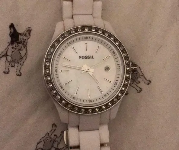 Fossil White  Watch - Image 2