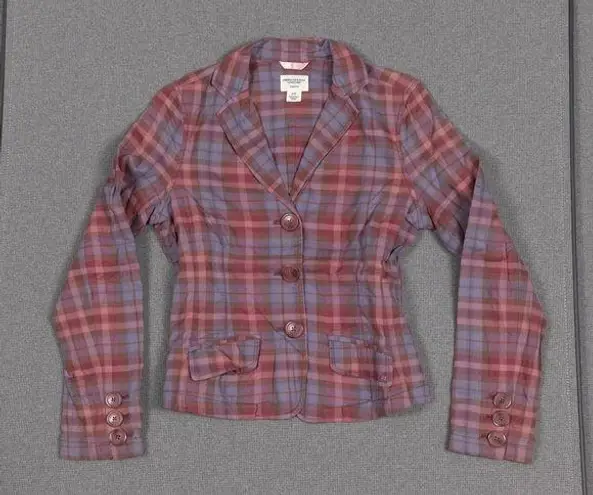 American Eagle Y2K Plaid  Blazer