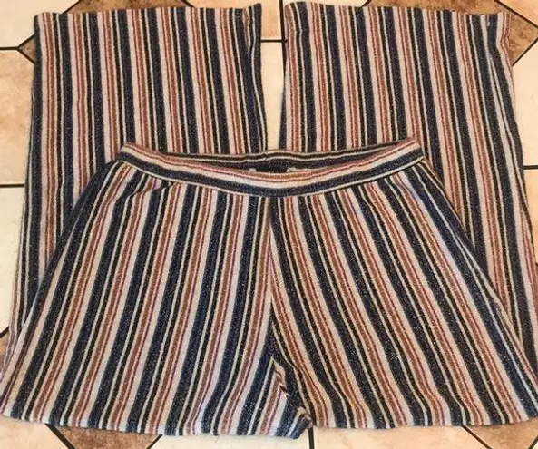 ZARA  trafaluc stretch pants wide legs casual striped