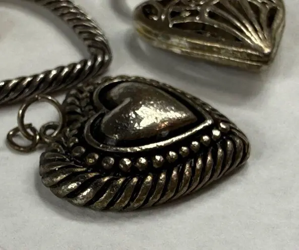 Heart Shaped Pendants for Necklace Wear Silver and Gold Tone Metals Interchange