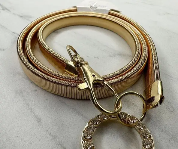 Sophia Collection Faux Pearl Rhinestone Bow Stretch Cinch Belt XS/Small (XS/S) ✨