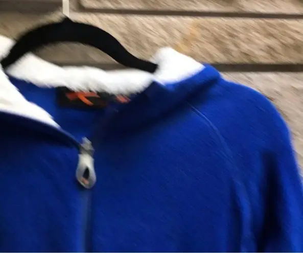 KJUS Spirit Of Skiing embroidered zip hoodie cashmere Blue Medium