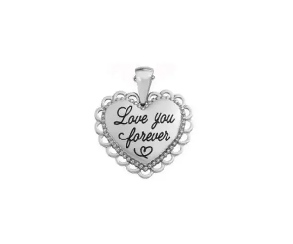 “Love You Forever” Heart Pendant