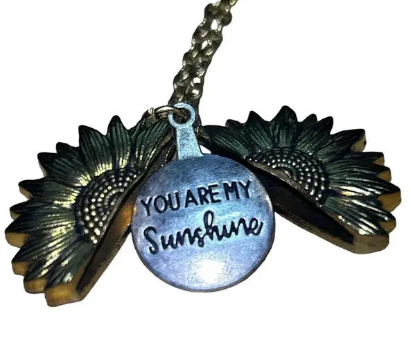 Women's Unbranded Gold & Silver Sunflower Locket Necklace One Size