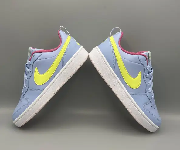 Nike Court Borough 2 Low -5.5Y Cobalt Bliss and Light Lemon Twist Women's Size 7 - Image 10