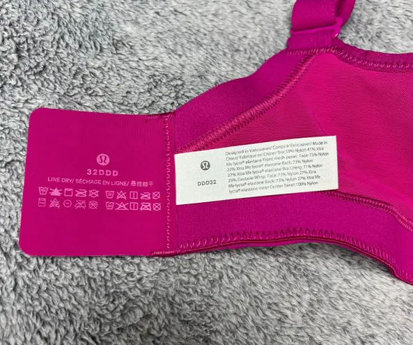 Lululemon Run Times Bra Ripened Raspberry (RIPR) Size 32DDD NWT *Adjustable*