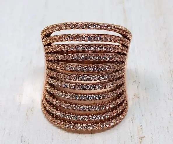 SWAROVSKI crystal* 18K GP cocktail rings size approx 7.5, NWOT