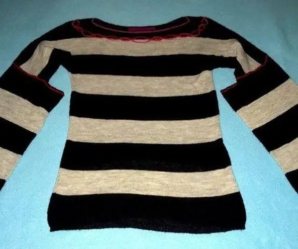 Custo Barcelona CUSTO knitwear bold stripes bell sleeves vintage soft sweater NEW size S