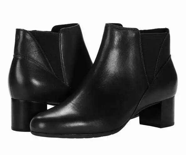 Aravon Rockport Career Dress Chelsea Boots in Black Leather Size 12, New in Box