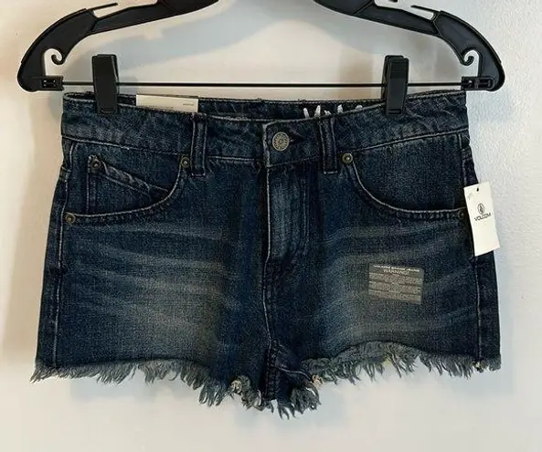 Volcom  High Waisted Denim Cut Off Shorts