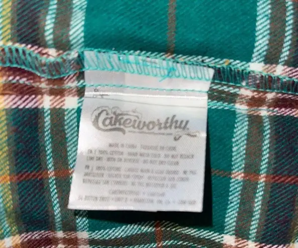 Cakeworthy Winifred Hocus Pocus Disney Flannel Shirt Women’s M Plaid Halloween Green Size M