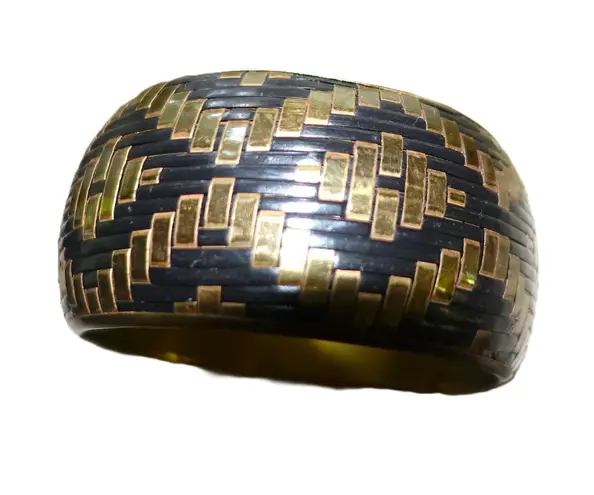 Brass Black Bangle Bracelet