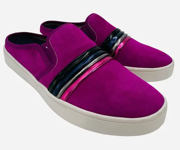 Spenco St Barts Hot Pink Suede Slip On Sneakers Slides Women’s Size 8.5 B Pink