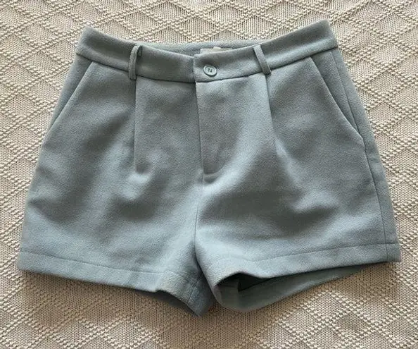 Better Be Fleece light blue shorts with pockets