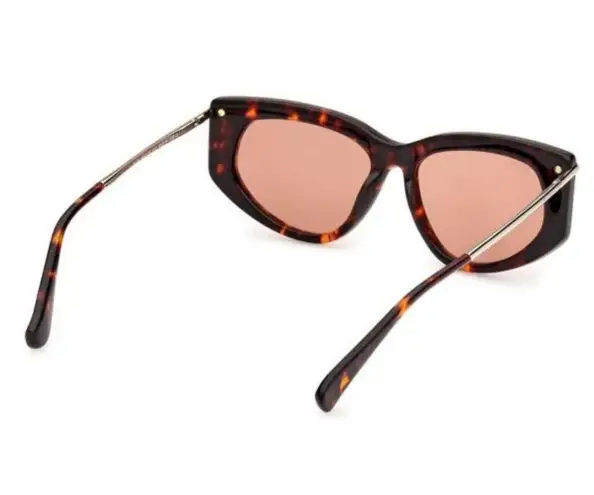 Max Mara Beth Round Sunglasses brown red