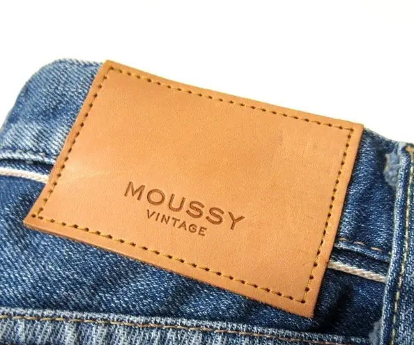 NWT Moussy Vintage Clarence Skinny in Blue Release Fray Hem Stretch Jeans 25
