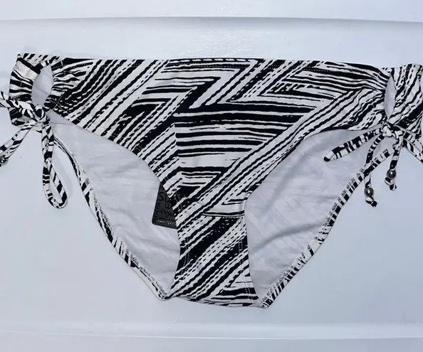 NWT INGEAR Zebra Stripe Black & White Halter String Bikini Set Women’s Large L