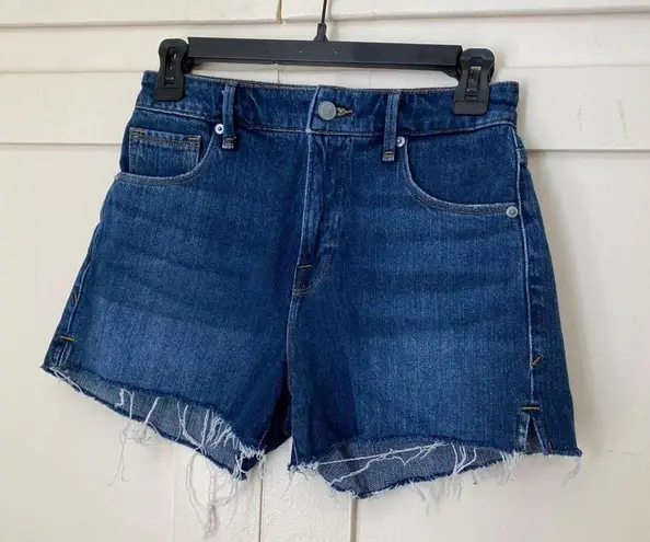 Good American  Cut Off Raw Hem High Rise Blue 464 Short 25