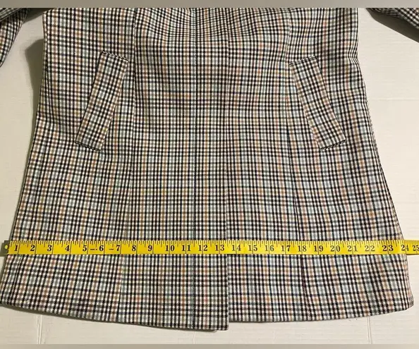 Talbots  Plaid Checkered Mac Classic Lined Jacket Overcoat - 4