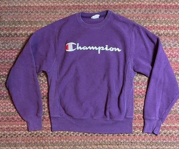 Champion  PURPLE REVERSE WEAVE PULLOVER SWEATSHIRT