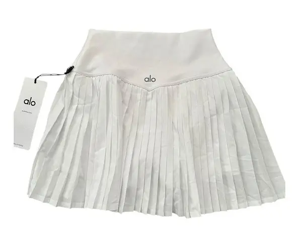 Alo Yoga Grand Slam Tennis Skirt White Size XXS Black