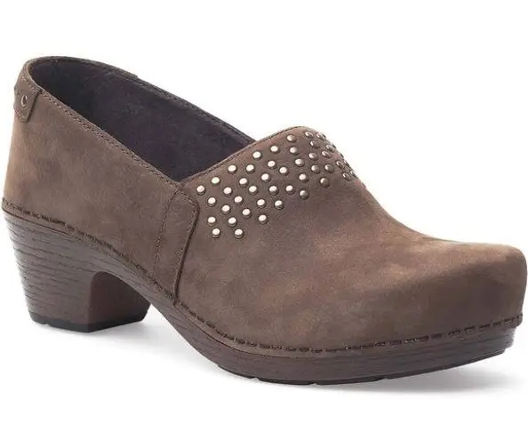 Dansko Women’s Mavis Milled Nubuck Studded Slip On Clog Size EU 37 - US 6.5/7.0