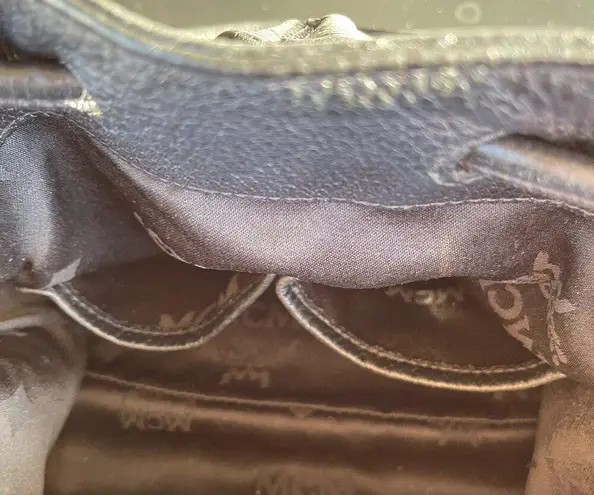 MCM Germany Black Shoulder Bag w Gold Accents