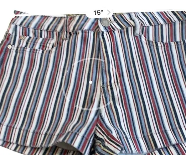 Indigo Rein  Red white blue stripe Jean shorts USA Size 13/14 NEW