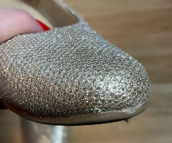 Dream Paris Dream Pairs Mila Gold Glitter Low Chunky Pump Shoes