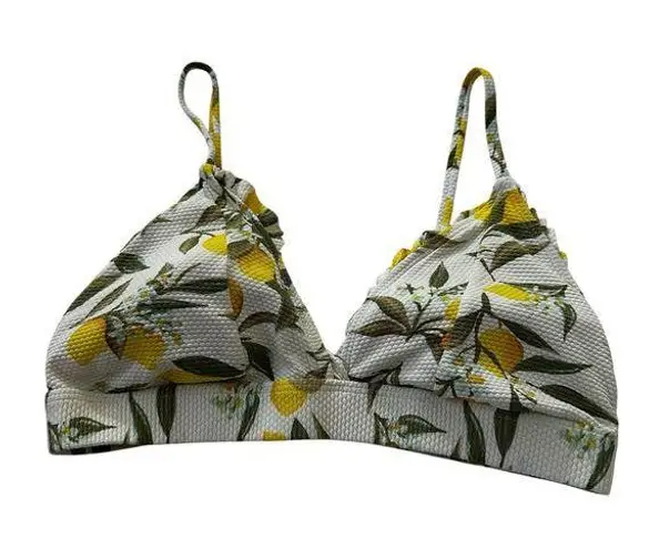 Cabana Del Sol Multicolor Lemons Padded Bikini Top Women Swimsuit Large | 66-15