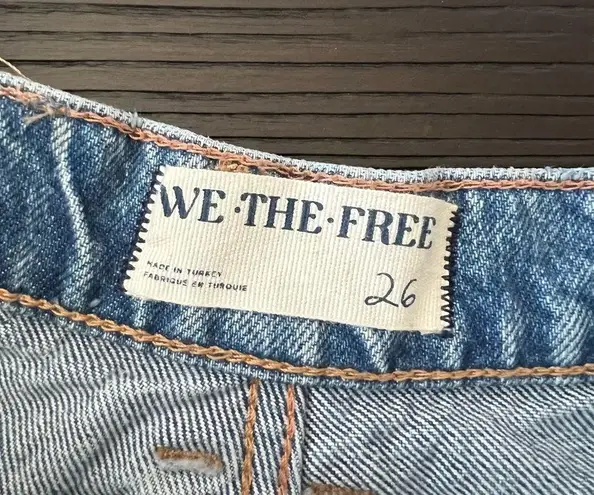 Free People We The Free Mid-Rise Good Luck Heart Jeans