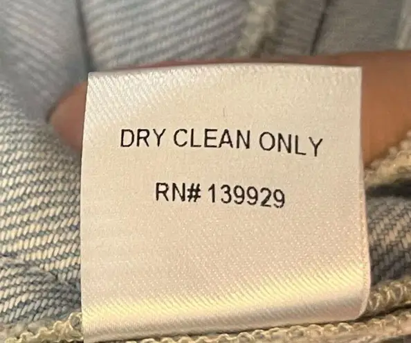 Adam Lippes Denim Jumpsuit Sleeveless Light Blue Acid Wash Womens Size 2