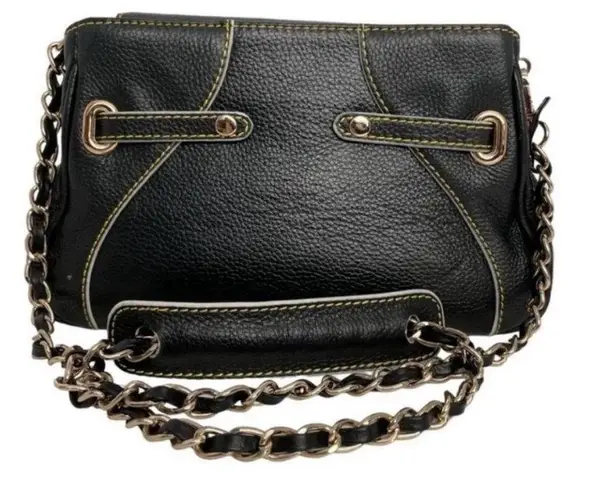 Zardangs Molly Chain Strap Black Leather Clutch Convertible Bag Purse