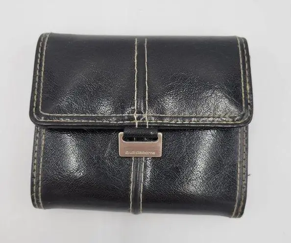 Liz Claiborne  Womens Wallet One Size Black Leather Foldable Small