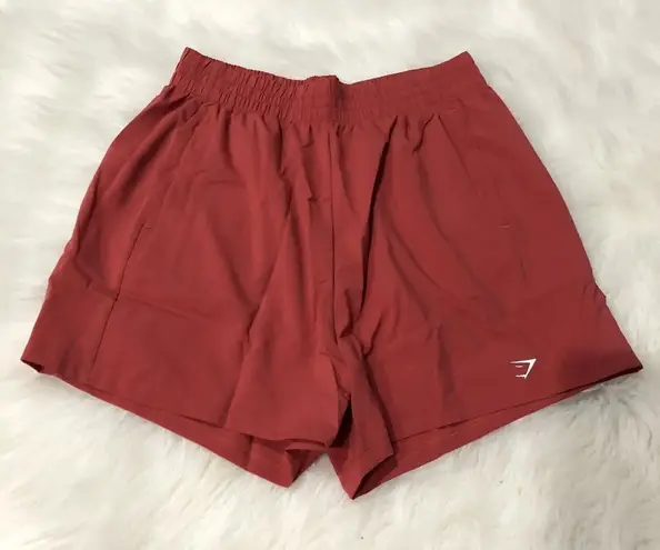 Gymshark New  Women's Woven Pocket High Waisted Short MG7 Sundried‎ Red Small - Image 1