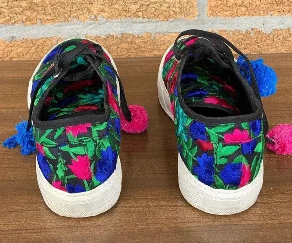 Joshua Sanders embroidered sneakers size 7 Green