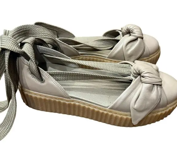 Puma FENTY Rihanna Bow Creeper Sandal Natural Oatmeal Size 8 RARE Lace
