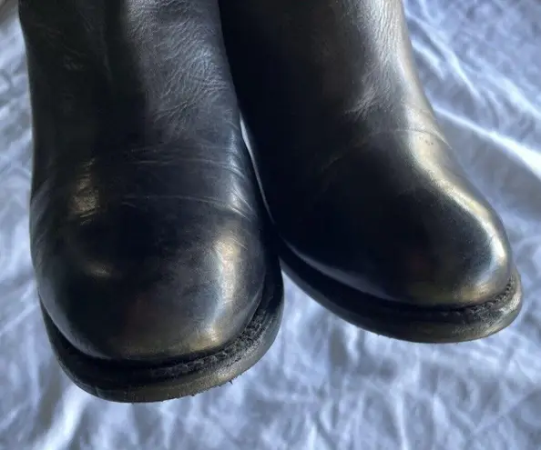 Bed Stu Cobbler Yurisa Booties Boots Women's Sz 6.5 Leather Ankle Black Rustic