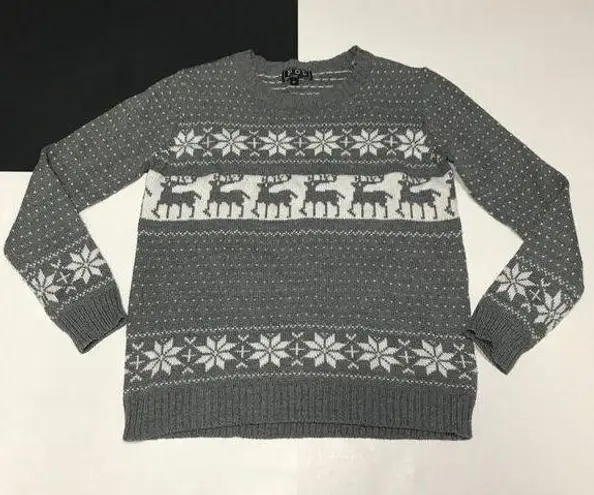grey and white deer Crewneck sweater M Size M
