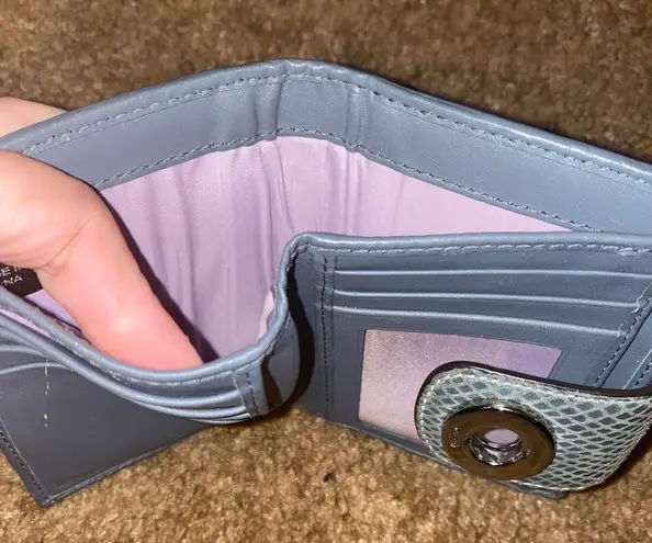 Coach Grey Wallet With Lavender Interior