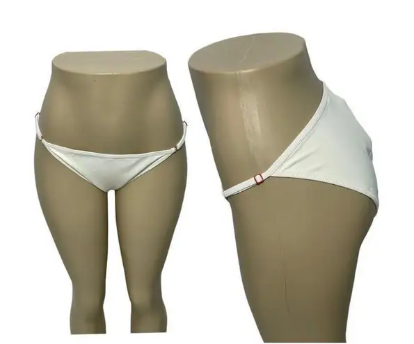 Solid & Striped The Lulu Bikini Bottom Swim Adjustable Sides Cream Medium