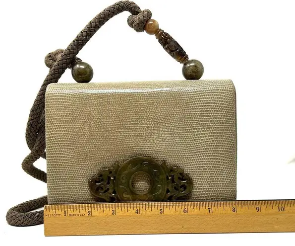 Rafael Sanchez Snake Print Leather Shoulder Crossbody purse, vintage, NWOT