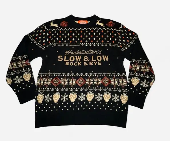 Rare Hochstadter’s “Slow & Low” Whiskey Knit Sweater – Men’s Small – NWT Black