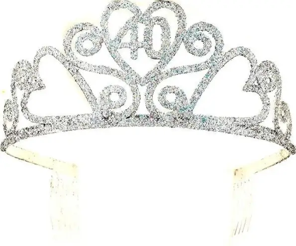 Forum Novelties 40th Birthday Silver Tiara Keepsake Gift One Size