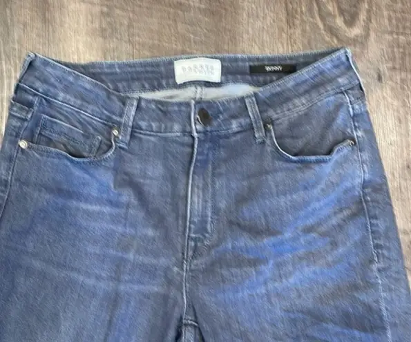 Parker Smith skinny busted knee embroidered lower leg jeans