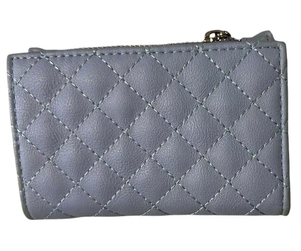 INC International Concepts Ashlinn Quilted Wallet Periwinkle Card Holder Blue