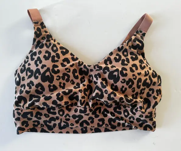 Aerie OFFLINE By  Leopard Jacquard Longline Sports Bra Sz XL